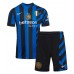 Inter Milan Alessandro Bastoni #95 Hjemmedraktsett Barn 2024-25 Kortermet (+ Korte bukser)